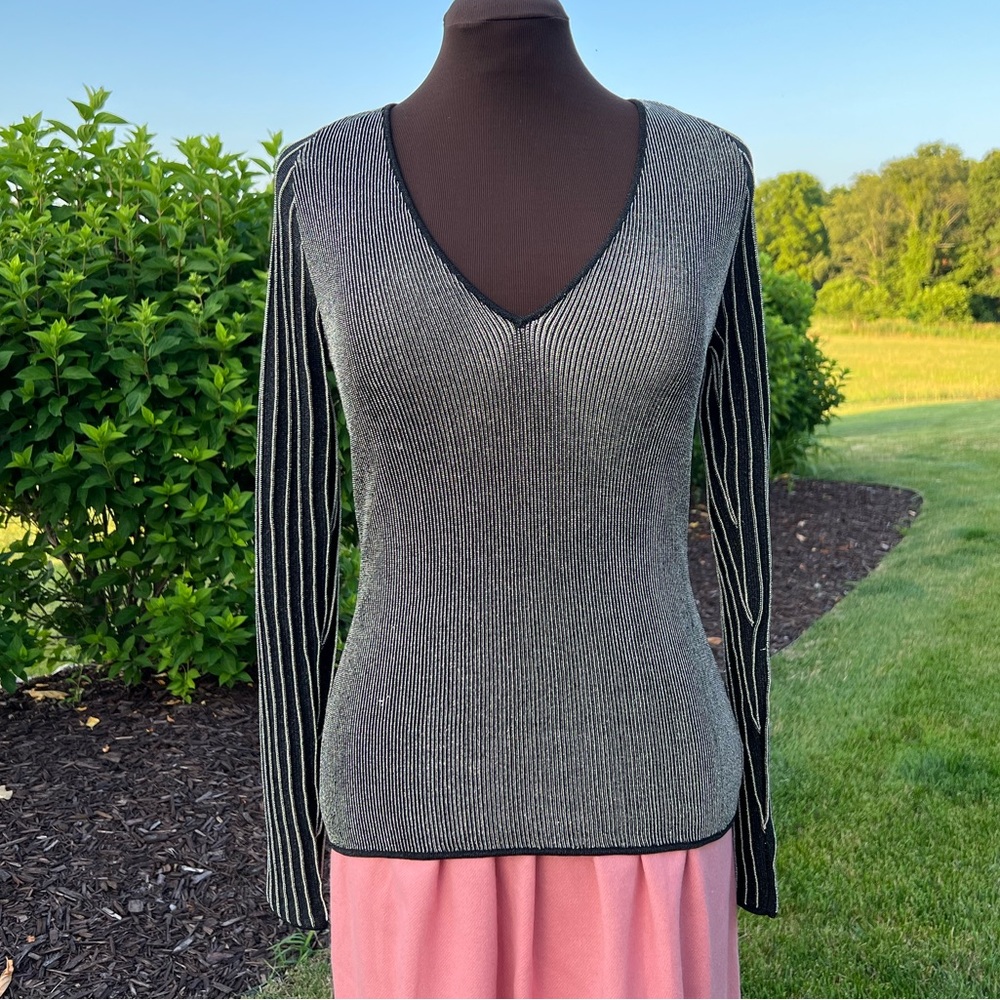 STUNNING Reiss Esta Metallic Knit Sweater